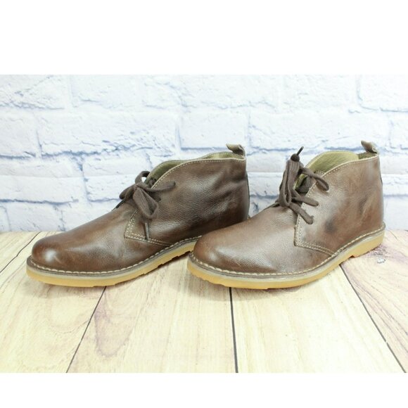 LL Bean Stonington Brown Leather Lace Up Chukka Ankle Desert Boots Size 7.5 M - Picture 2 of 9